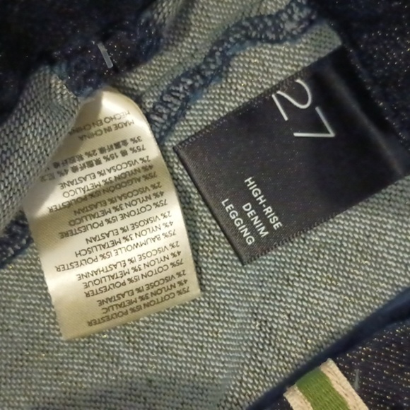 Anthropologie PILCRO High Rise Dark Wash Denim Glitter Jegging DDD - Picture 4 of 5